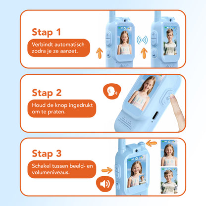 Video walkie talkie blauw