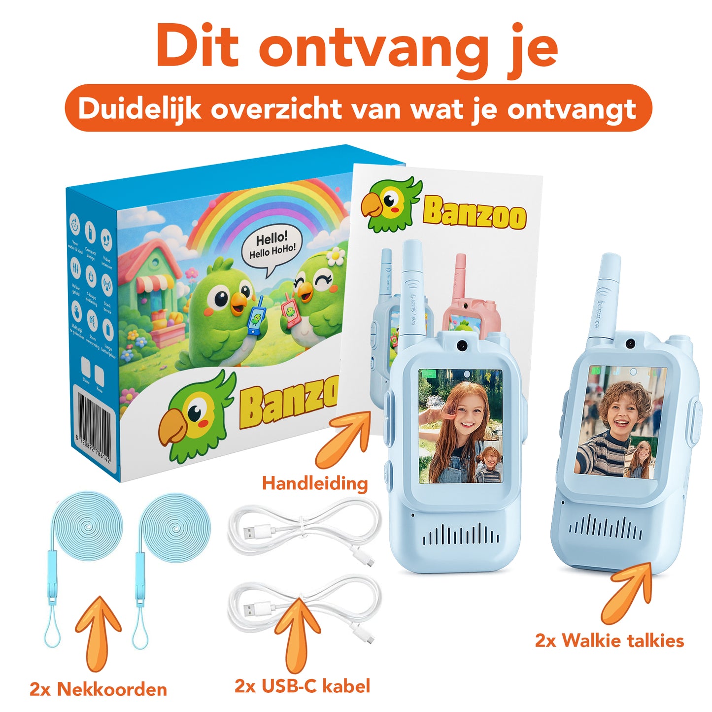 Video walkie talkie blauw