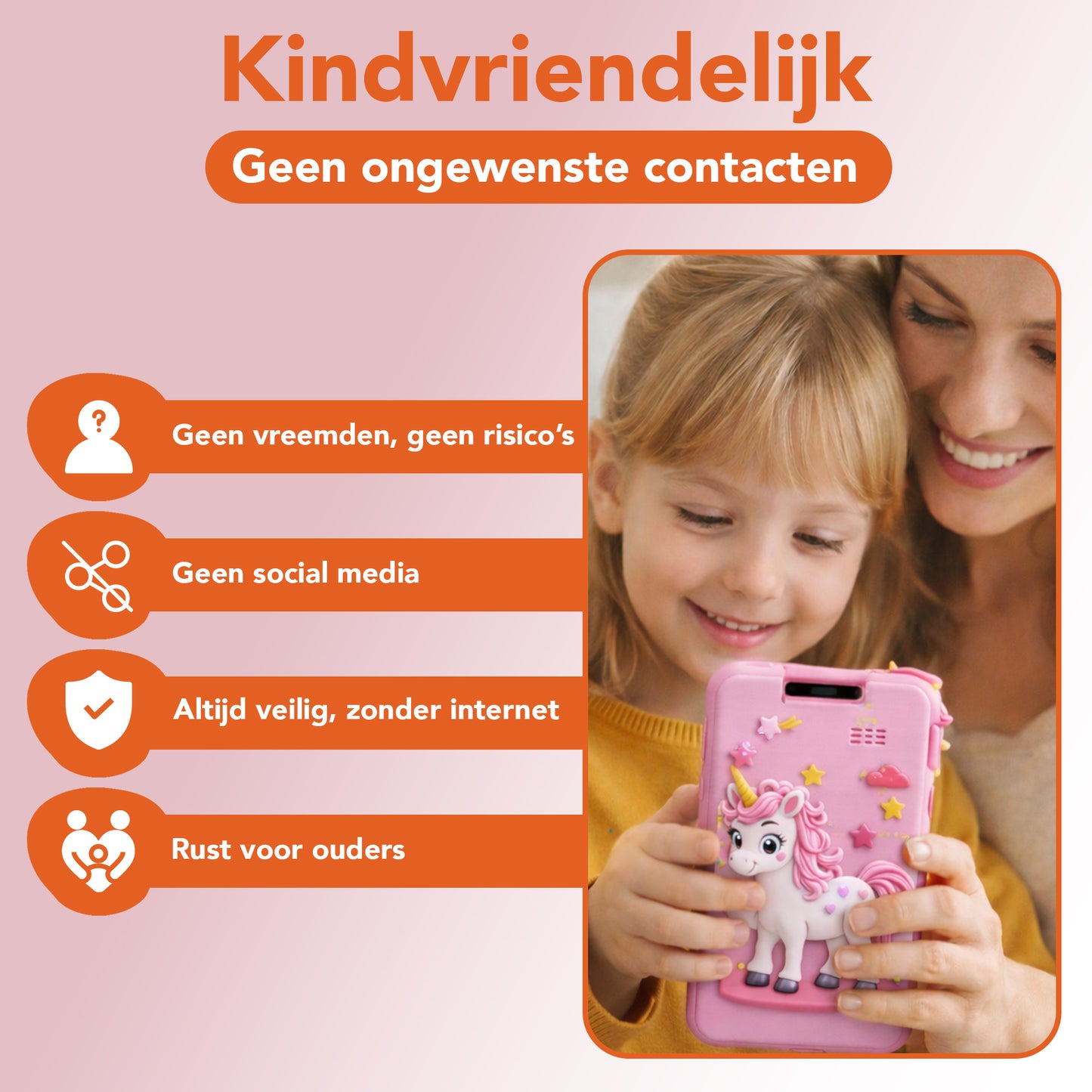 Kindertelefoon roze
