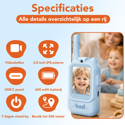 Video walkie talkie blauw
