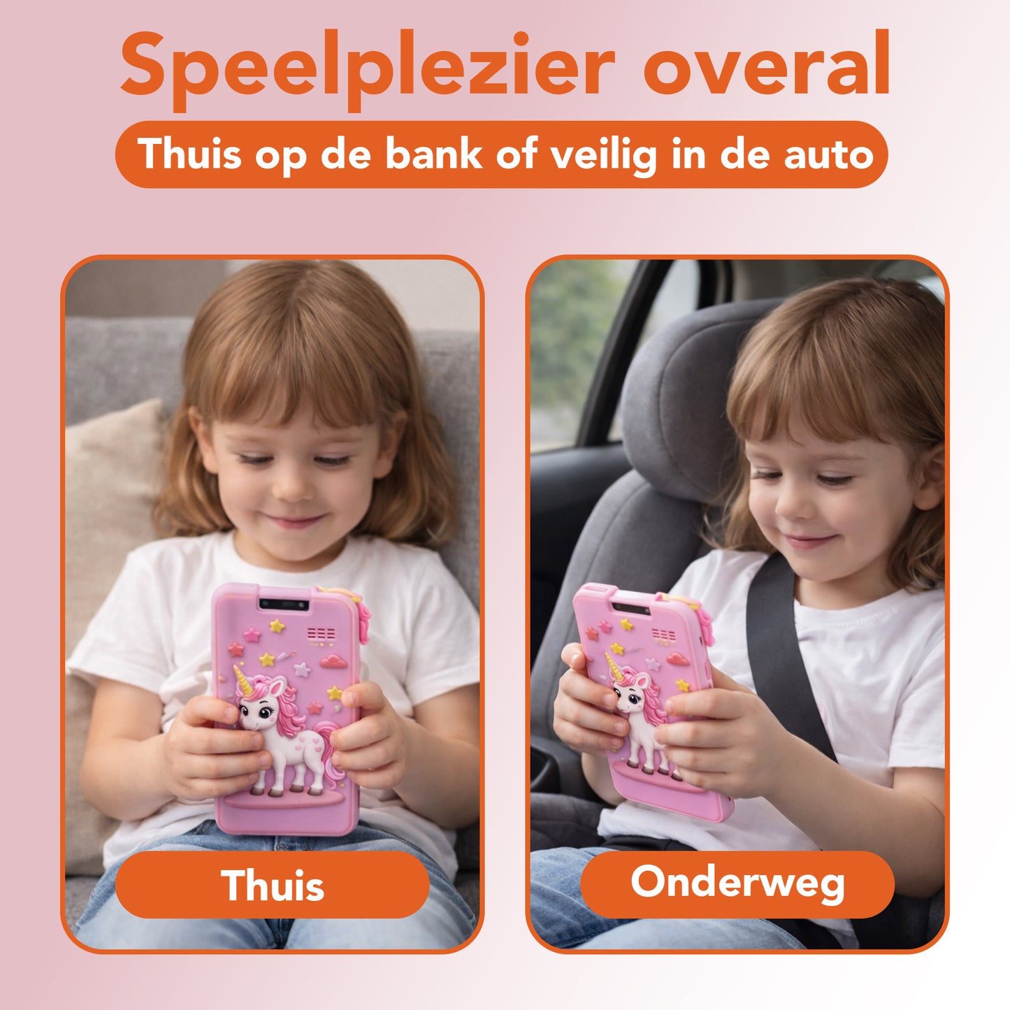 Kindertelefoon roze